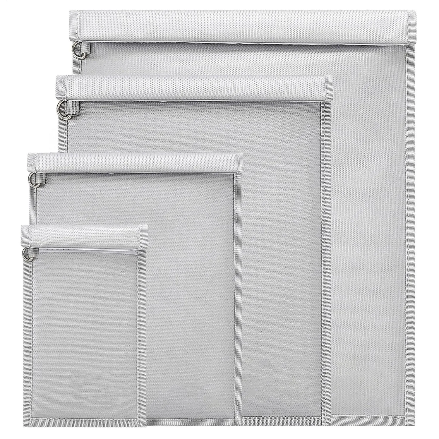 Multi-sizes 4 Pack Faraday Bags for Phones, Laptops, Radio & Keys with Waterproof & Fireproof Faraday Pouch Anti-Theft RFID Bag