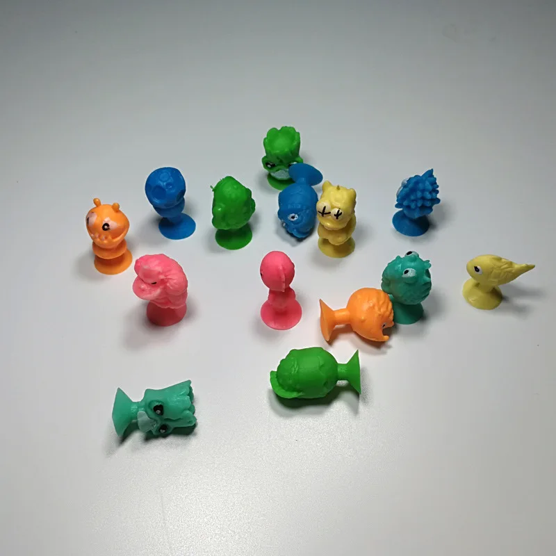 Mini Plastic Capsule Toys Doll Character Animal Suction Crazy Critter Figure Toys