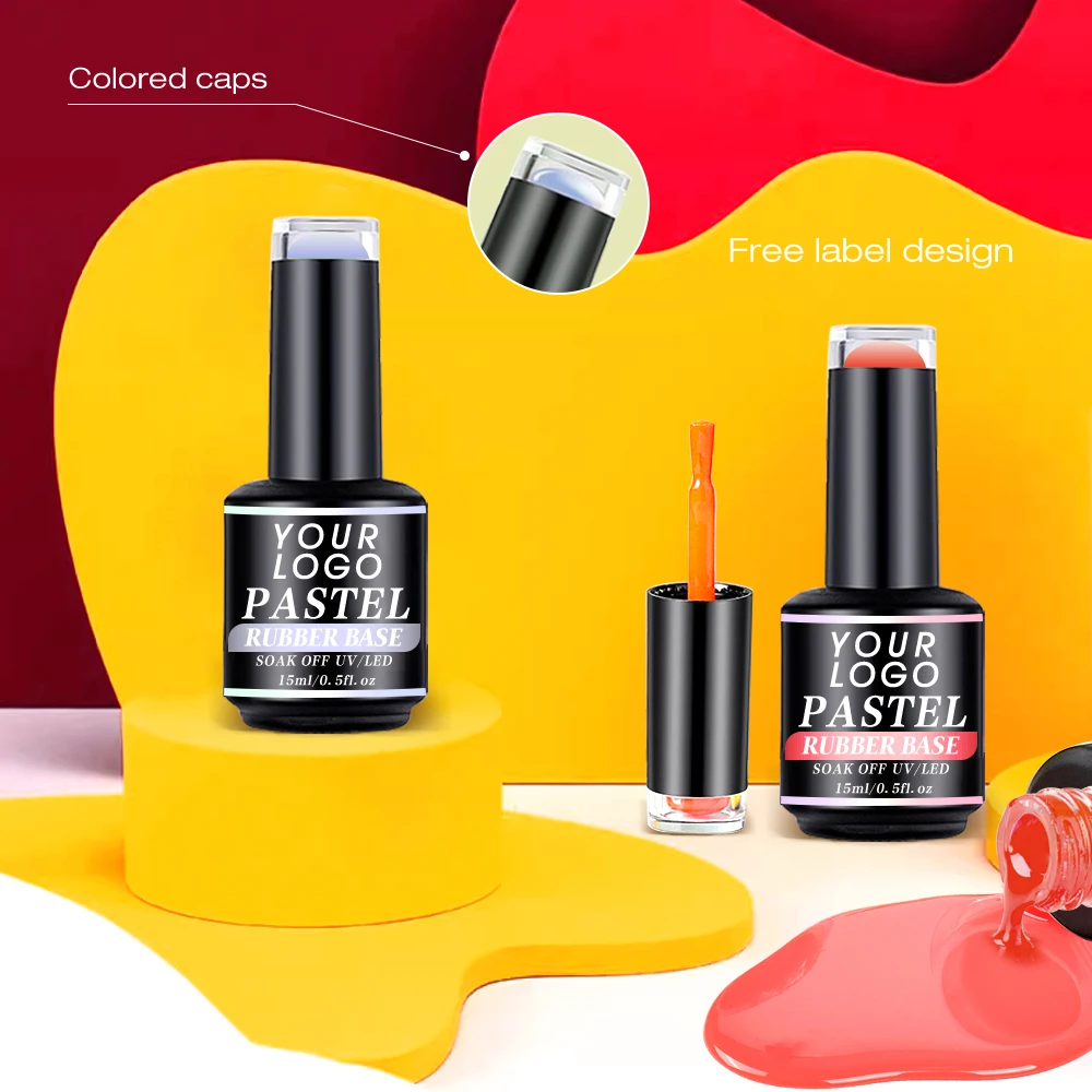 Free Sample 2 In 1 Base Coat Professional Long Lasting Autumn Color Base Coat UV Gel Polish 60 Colour Base Coat