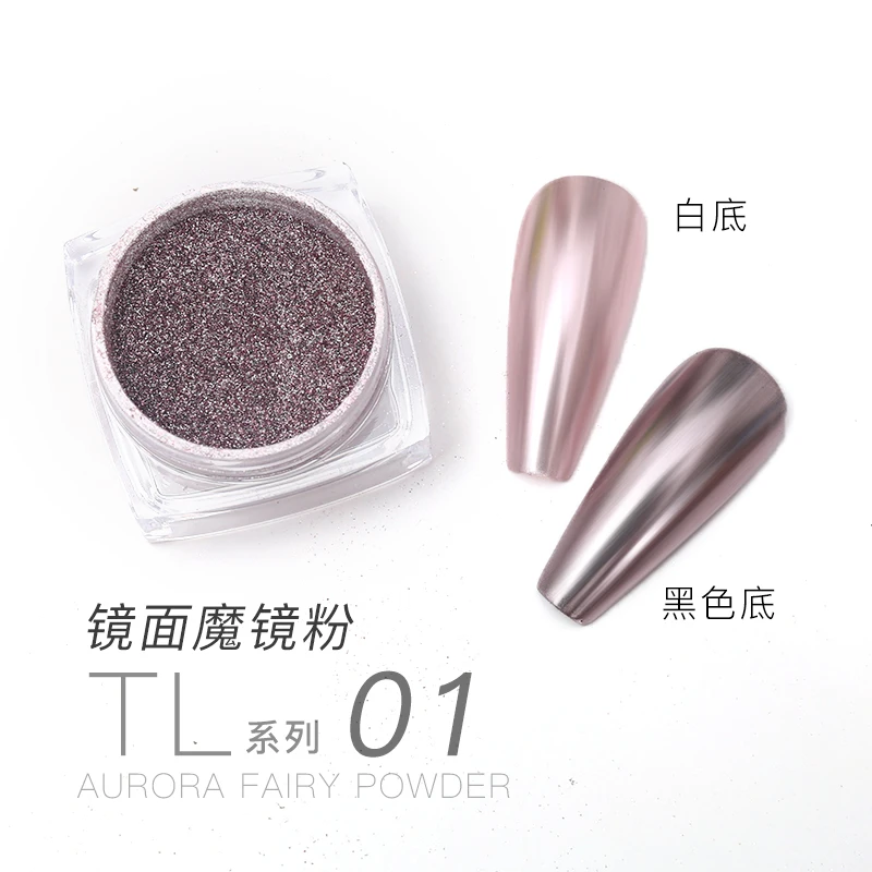 Top Quality Promotional Custom Chrome Powder Coating For Mirror Nails Effect Mirror Powder For Nails