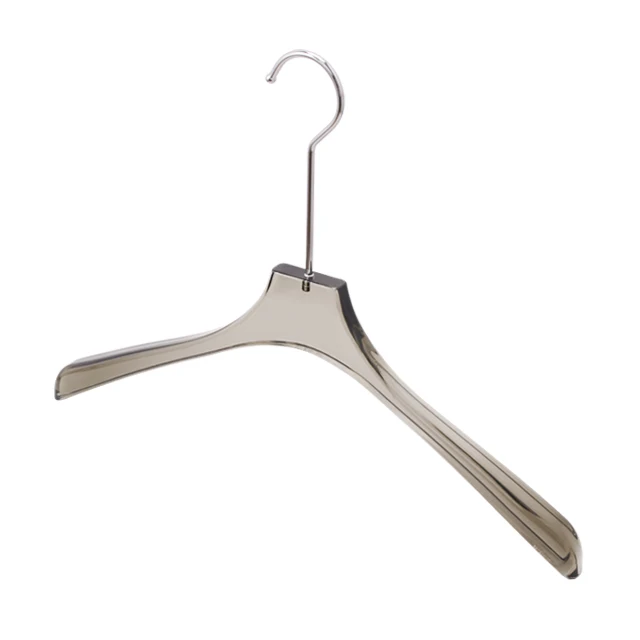 Custom Laser Print Logo Luxury Clear Acrylic Hanger Clothing/Shop Non-Slip Hanger racks clothes