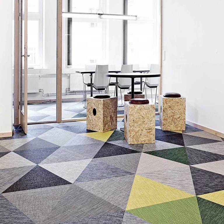 Waterproof  Bolon Pvc Woven Vinyl Flooring For Hotel