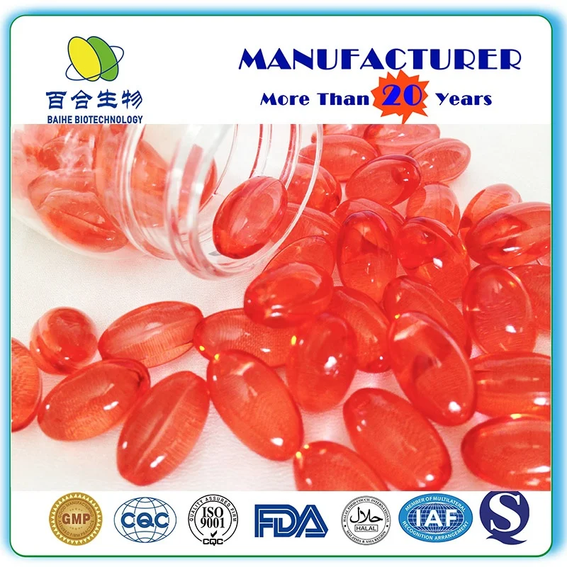 
Premium Quality Natural herbal product Beta carotene softgel 