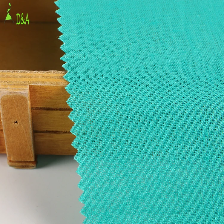 Окрашенная тканая ткань из однотонной 138gsm 55% лен 45% хлопка и льна/смешанный хлопок рулон ткани для