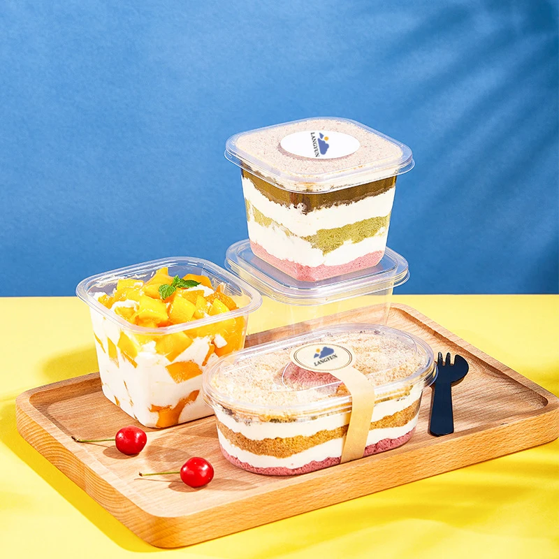 Wholesale Custom Printed Mini Clear Disposable Plastic Yogurt Pudding Desert Dessert Ice Cream Cups With Lids