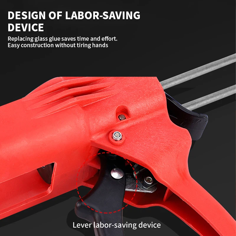 Dual Tube Manual Labor-Saving Double Thrust Sewing Caulking Gun Two-Component Assistance Glue Plastic Handle Sewing Assistance