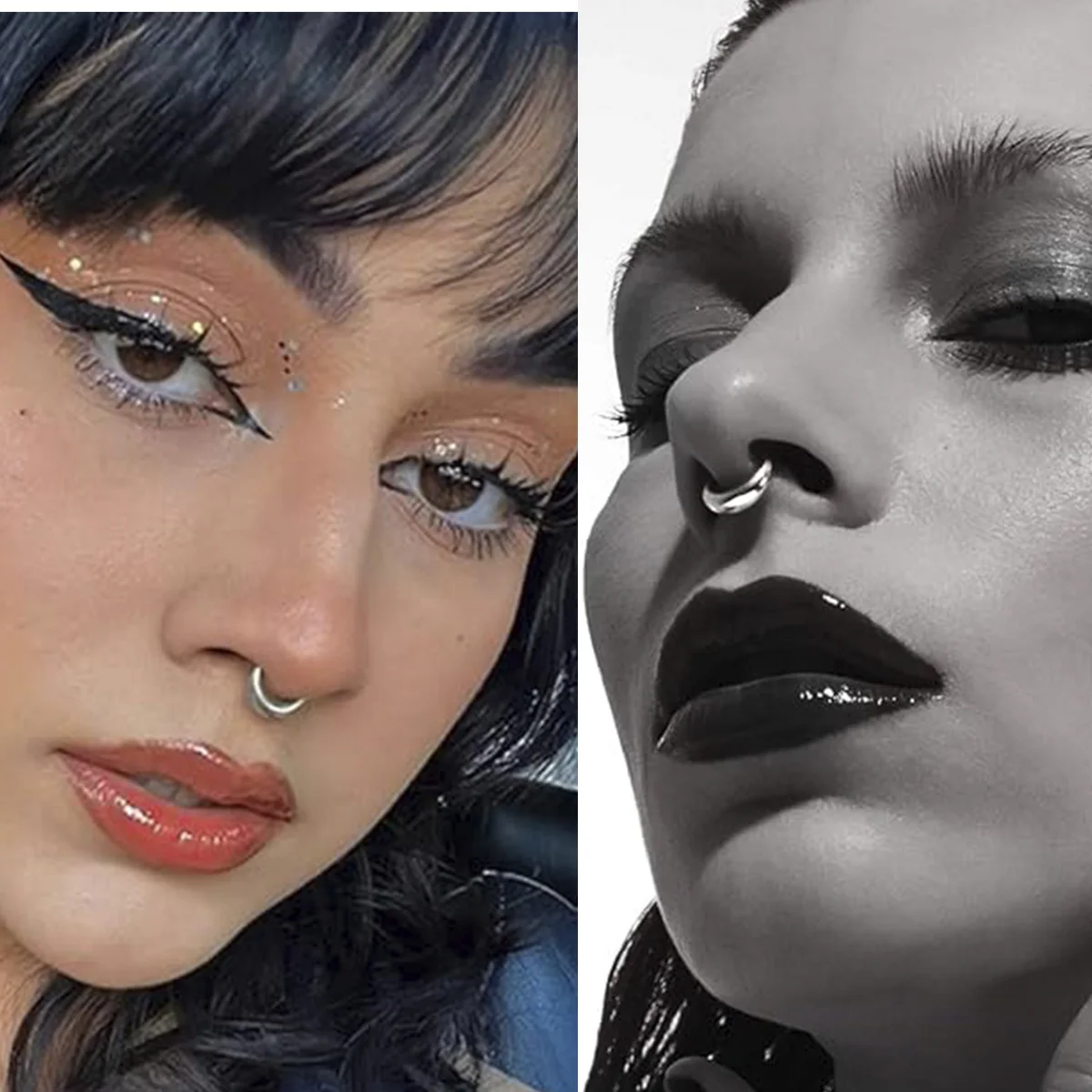 Smooth Nose Rings Hoops Stainless Steel Septum Rings Hinged Segment Nose Helix Cartilage Clicker Hoop Earrings Piercing Rings