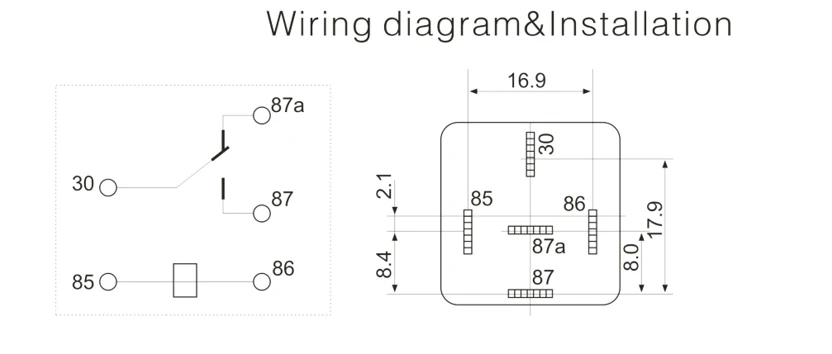 Automotive Car Relay 28x28x25.5mm 30A 4 Pins Universal 12V 24V 40A 60A Rated Isolation Current With Auto Fuse
