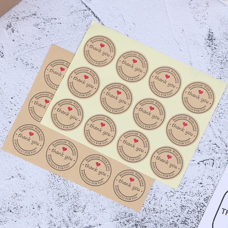 Custom Sticker Sheet Adhesive Kraft Paper Packaging Labels Wholesale Custom Private Label Stickers With Logo