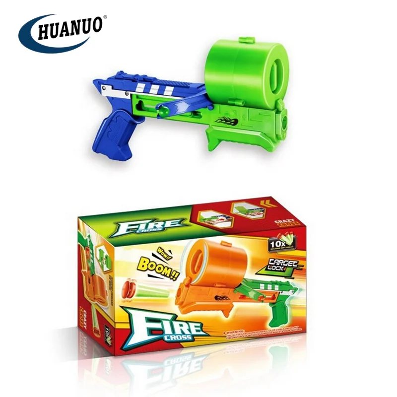 Plastic shooting 10 balls toy gun air soft bullet with 3 targets for kids