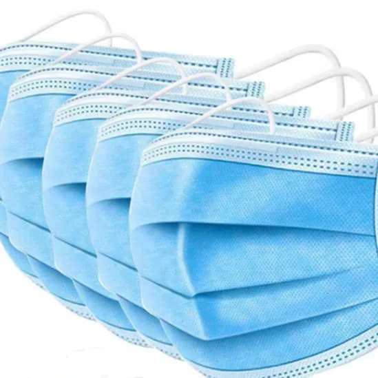 
3 Ply face sheild Non-woven disposable face mask shield non-medical Earloop manufacturer 