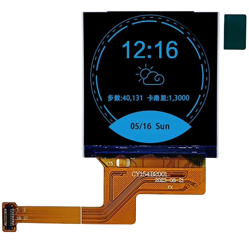 1.54-inch TFT LCD 320 * 320 resolution display module MIPI interface can be attached to touch smart watch screen