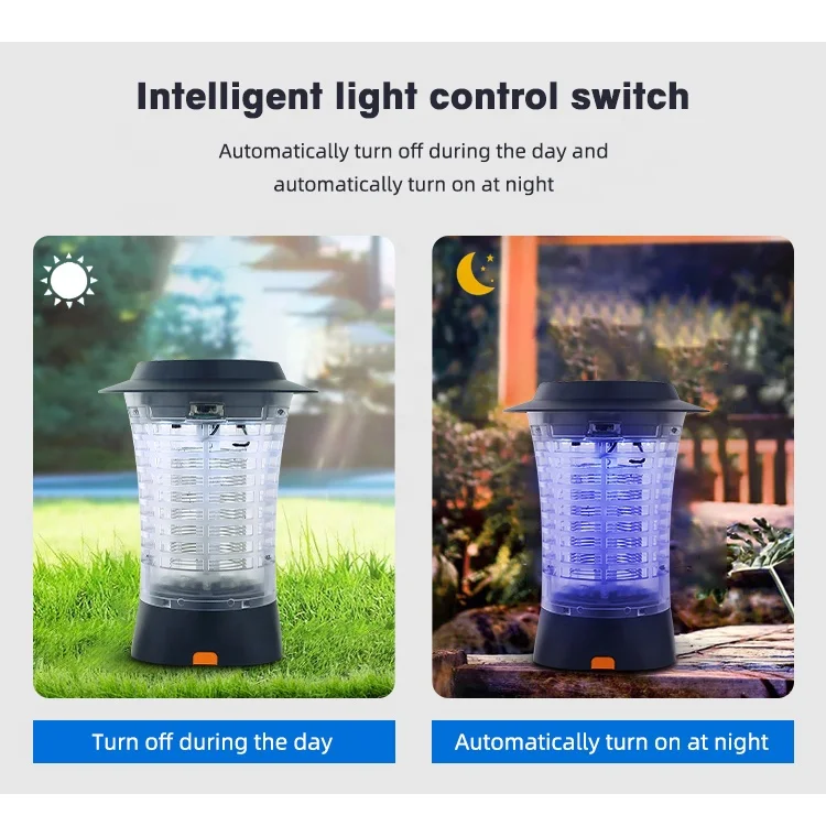 Rechargeable Outdoor Portable Insect Trap Uv Light Led Solar Mosquito Killer Lamp Pest Control Solar Light