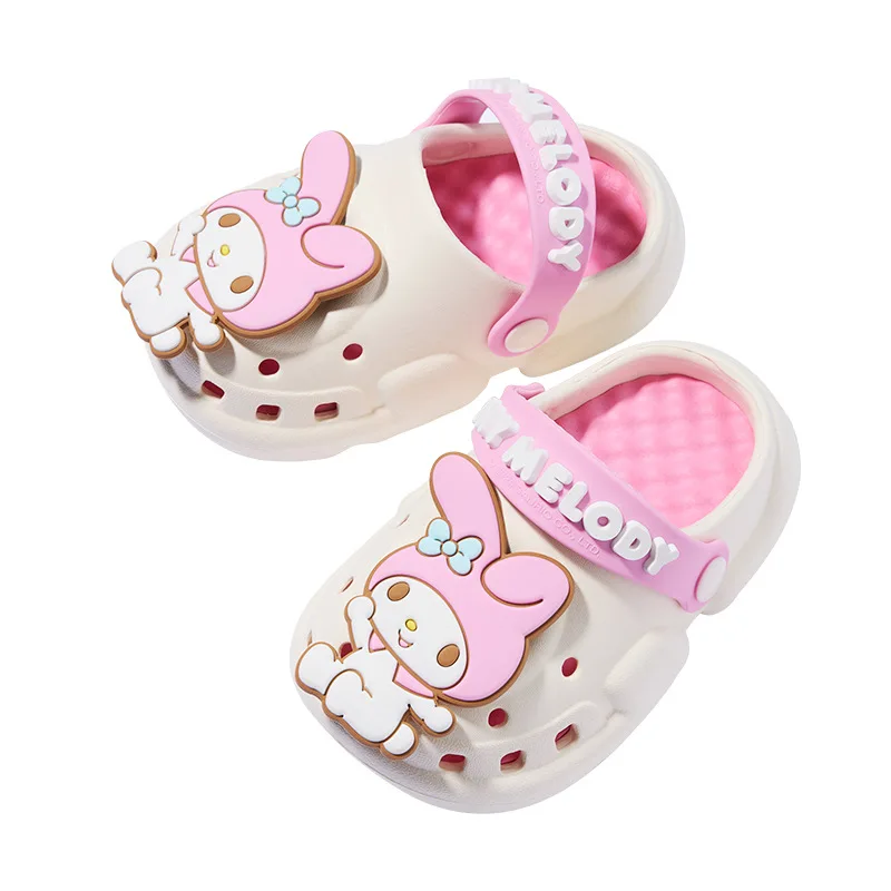 ML Hot Summer Anime Children Slippers Kt Cinnamoroll Cartoon Kawaii Cute Home Bathroom Bathing Anti-Slip Sandal Kids Girls