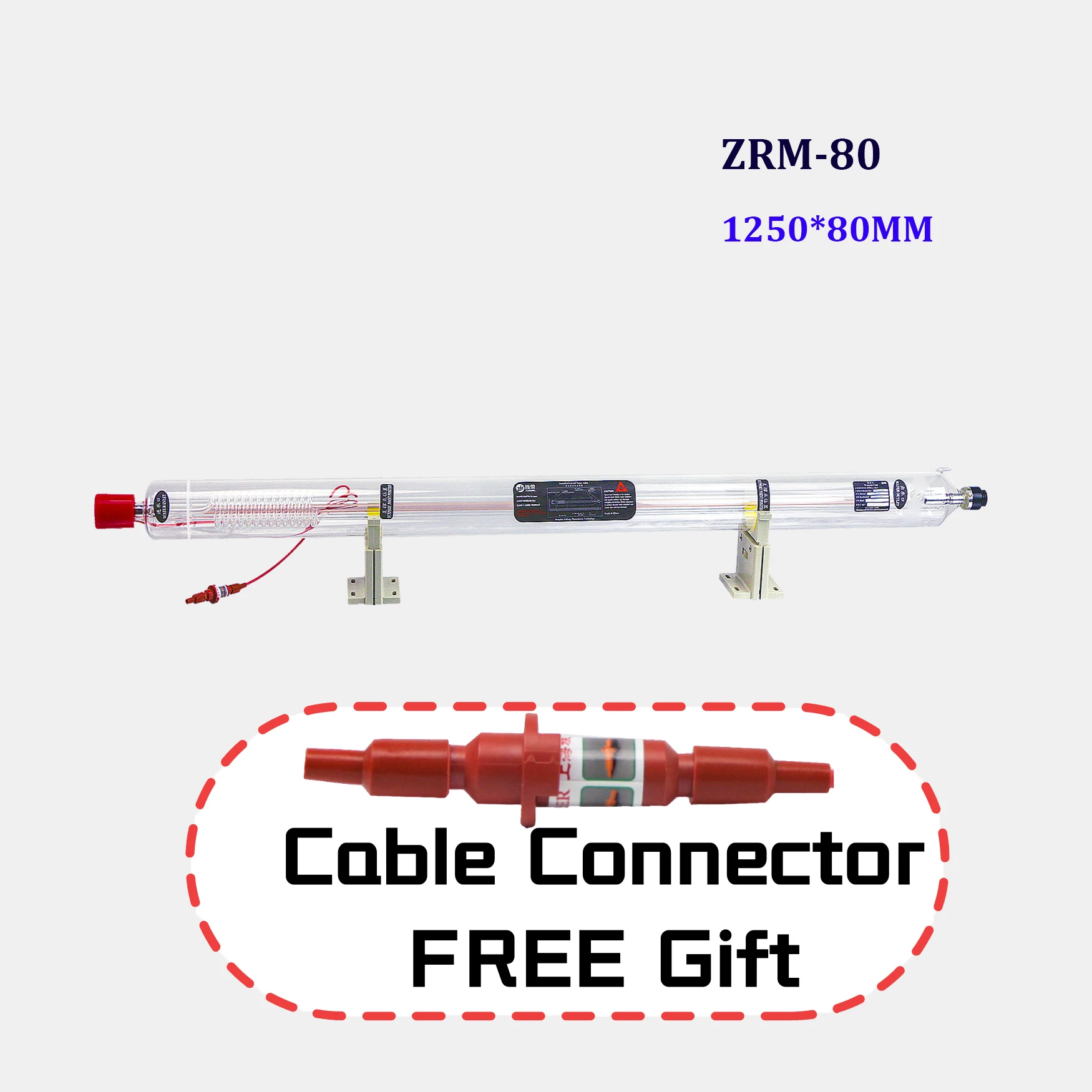 Zurong 80W 60W Synrad Co2 Laser Tube 80W Refill 80W 90W Reci Laser Tube ZRM-80 Watt For Laser Cutting Machine