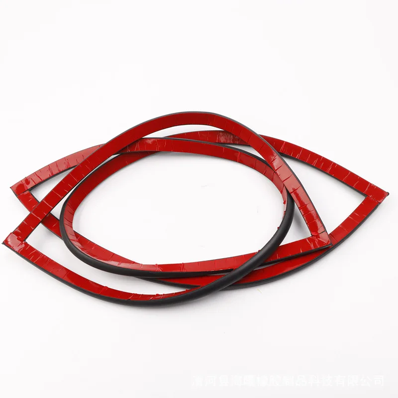 EPDM self-adhesive back 3M foam chamber close flat plate square semi-circle D-type sealing strip