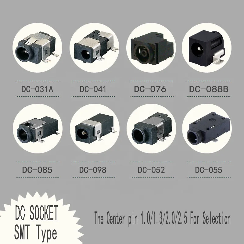 Wintai-tech DC-022 5.5 2.1 mm dc jack 12v power connector types dc power socket