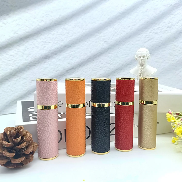 free sample portable 10ml mini perfume atomizer refillable leather airless pump perfume spray bottle petite bouteilles de parfum