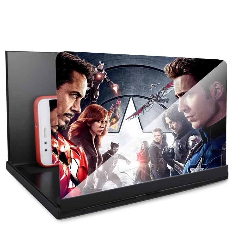 Лидер продаж 12 дюймов 3d увеличитель экрана Hd для рабочего стола кронштейн мобильного