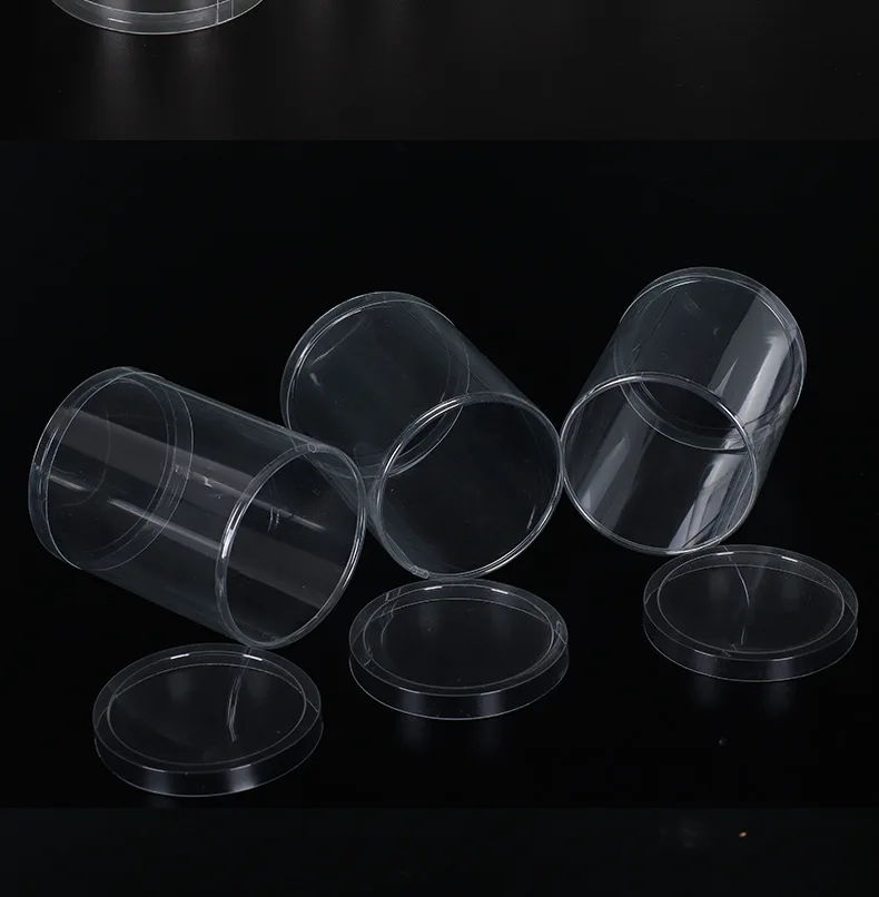 Прямая продажа с завода, прозрачная пластиковая Цилиндрическая Коробка из ПЭТ, индивидуальная печать