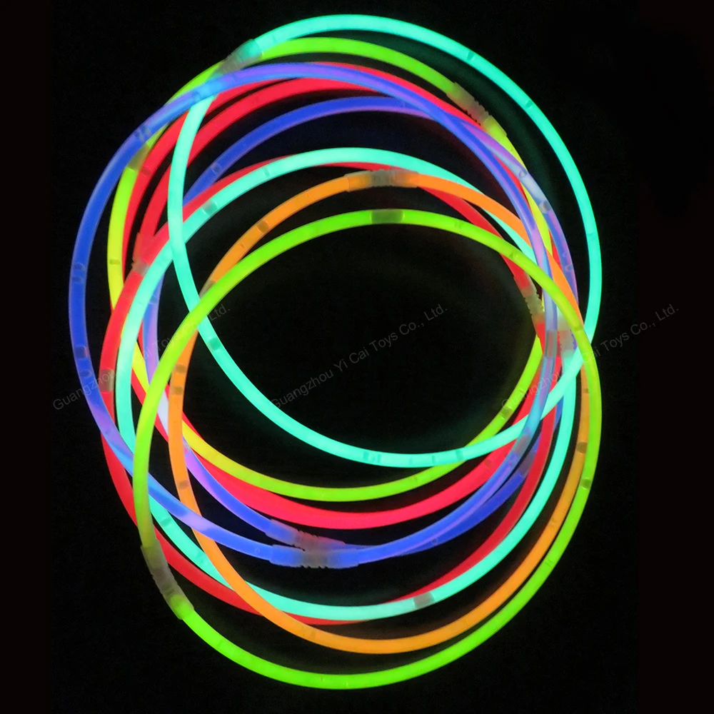 Party Favors 22' Glow Stick Necklace for Party Supplies Glow Necklace Custom