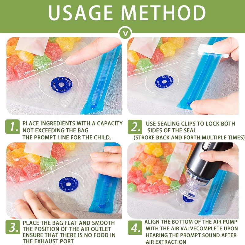 Food Package Biodegradable Clear Bags For Package Plastic Pouch Vacuum Bag For Clothes With Pump