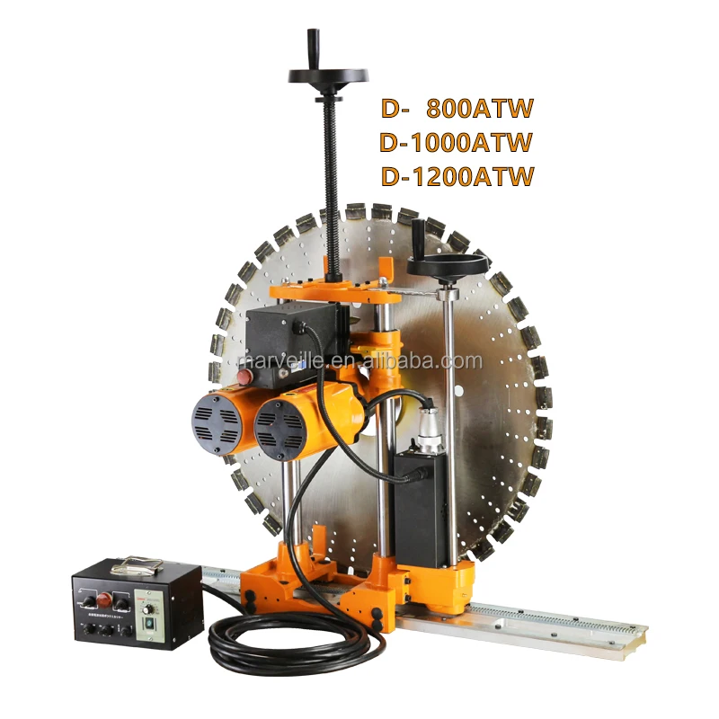 Marveille D-800 220V 800MM Wall Chaser Saw Concrete with Guide Manual Saw Cutting Granite Concrete Saw Machine Concrete Cutter