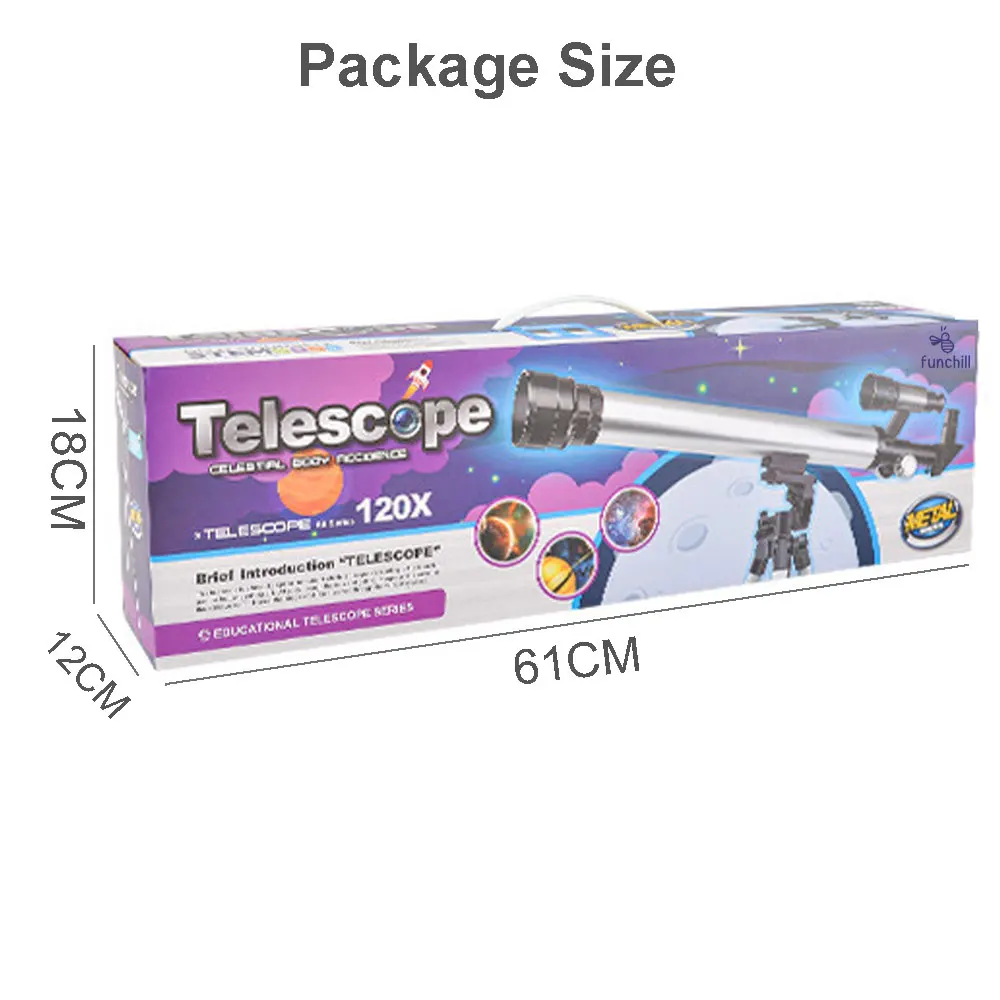 Professional STEM Science Engineering Toys Optical Glass Folding Astronomical Telescope For Kids