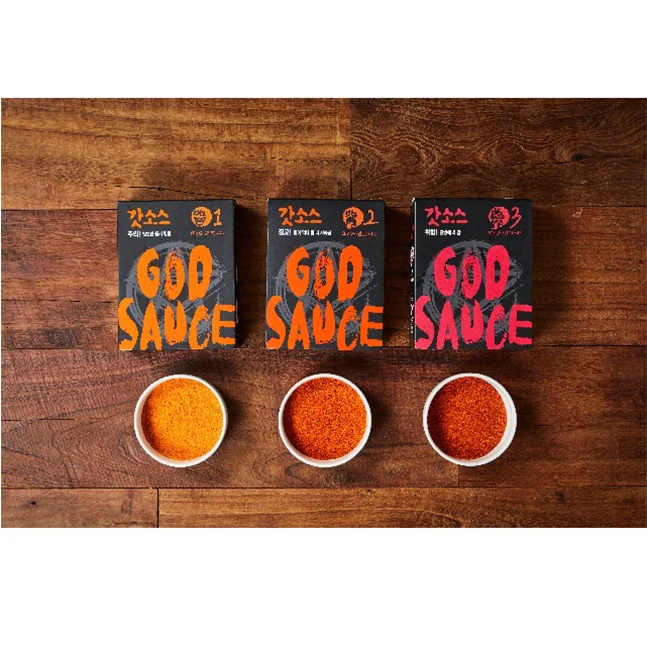 Wholesale Korean Delicious Kitchen Food Seasonings Red Pepper Sauce Cooking God Sauce (60g *4pack)*1Box