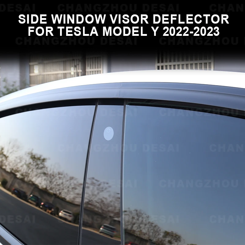 Car extior accessories side door car sun visor rain visor Side window visor deflector for Tesla model y 2021 2022 2023