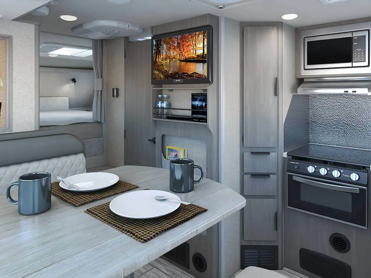 Ecocampor Dual Cab Hard Side Fiberglass Truck Bed Camper RV Caravan with Kitchen and Big Bed