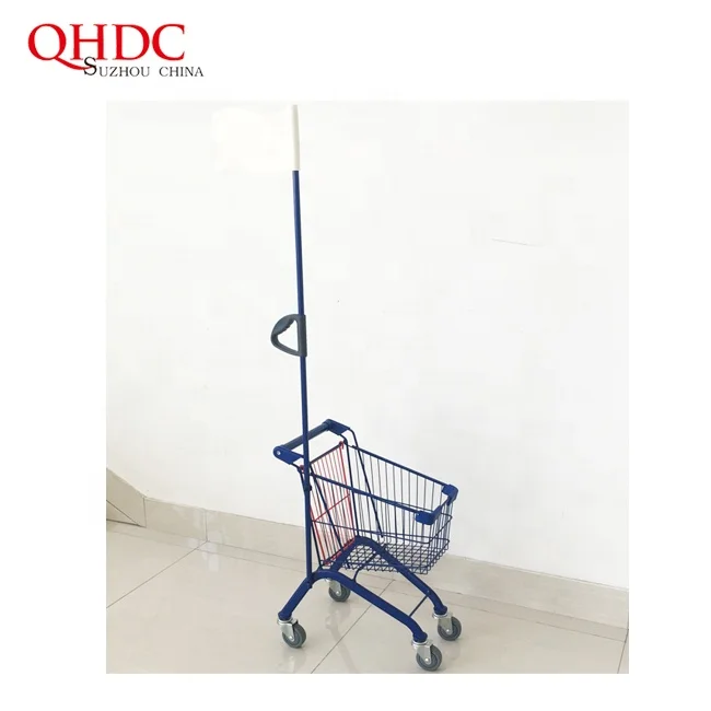 Color Powder Coating Metal Shopping Trolley Carts Kid Trolley