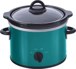 Electric mini round 1.5QT slow cooker with modern design