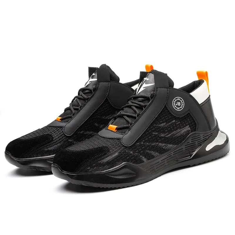 Summer breathable labor protection shoes fly weave anti-smash and puncture safety shoes