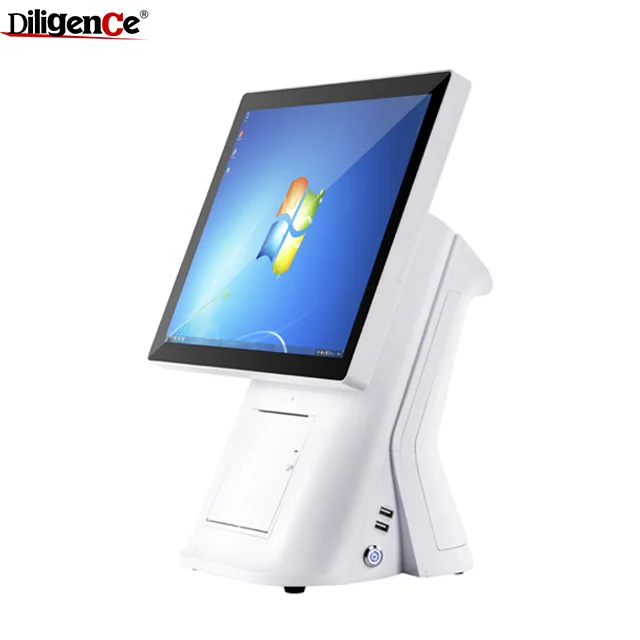 15 inch 15.6 inch Desktop Android Win7 True Flat Touch Screen All In One Cash Register/POS Terminal/POS System For Shop