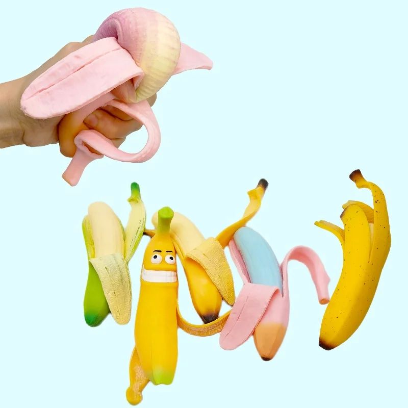 Custom Toy Maker TPR Slow Rising Prank Stress Fidget Anti Stress Fruit Stretchy Toy For ADHD