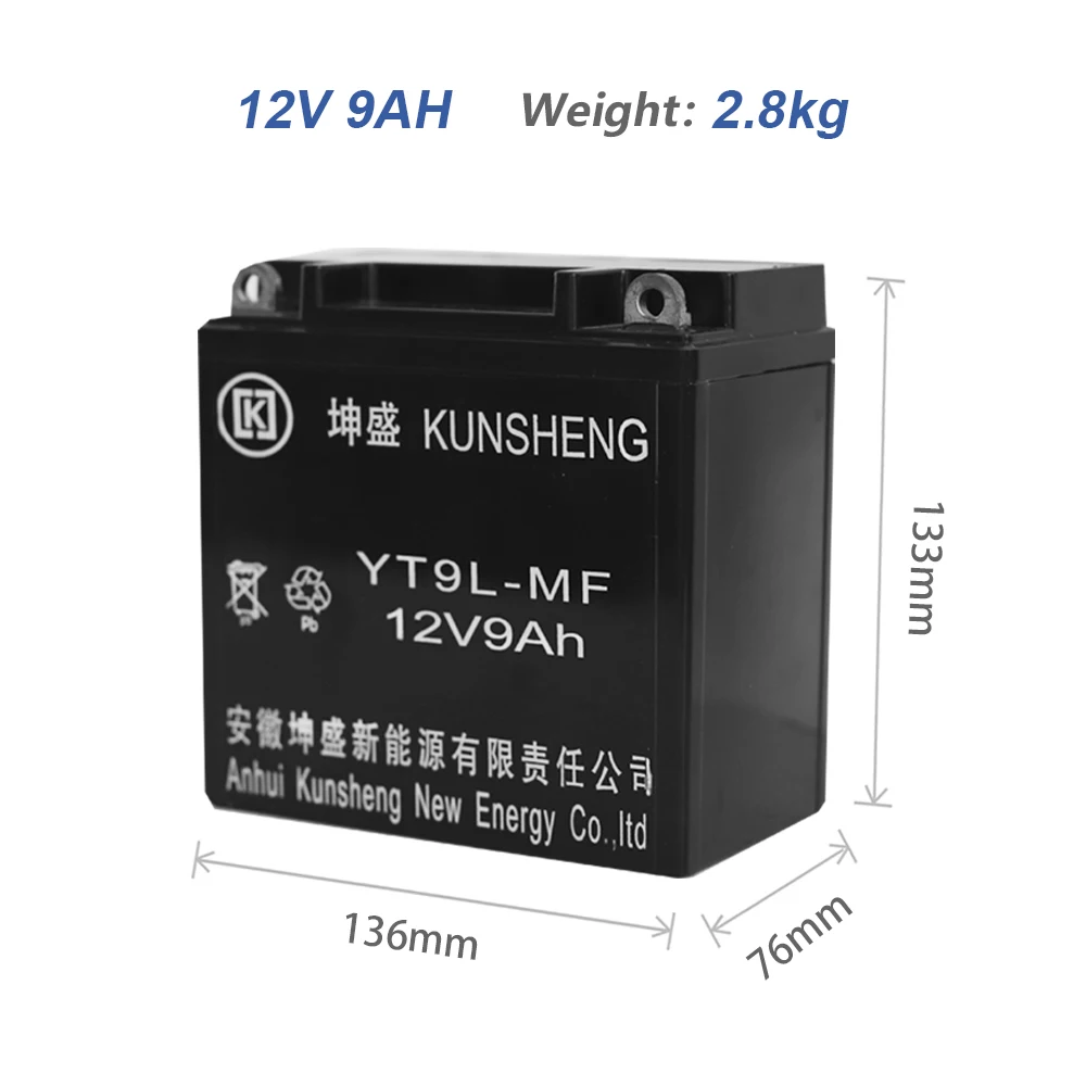 High Quality Agm Battery 12v 9ah Renewable Start Stop Battery Maintenance Free Sealed Lead Acid Battery For Electric Motorcycle