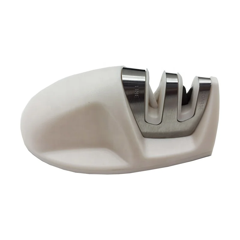 Professional Outdoor Tungsten Steel Ceramic Rod 2-Stage Handheld Knife Sharpener Kitchen Knives Grindstone Grinder Tools