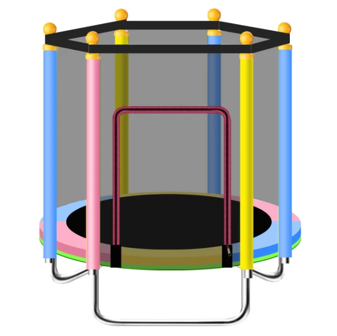 Colorful New design Folded home used indoor protective mesh infant children trampoline jumping bed for exercise