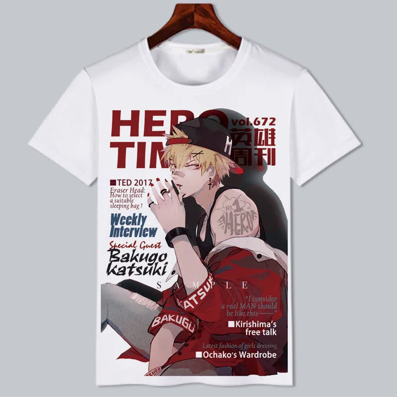  My Hero Academia short-sleeved T-shirt Japanese anime surrounding summer