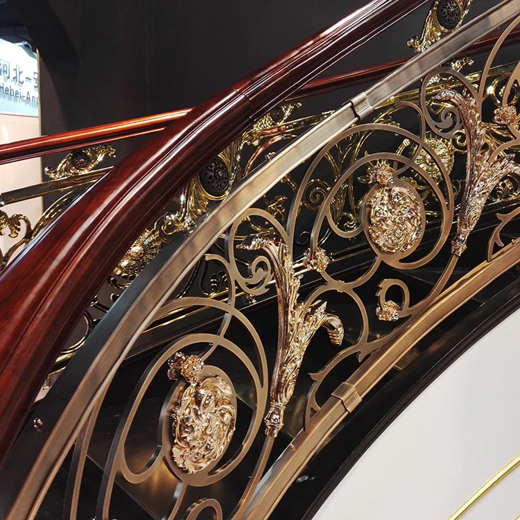 Современный дизайн круглые балюстрады наружные медные лестничные перила из стали и нержавеющей для балкона от