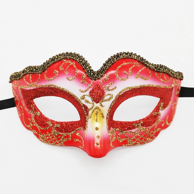 Halloween Carnival Masquerade Mask Color Painting Half Face Mask for Girls Women Party Mask