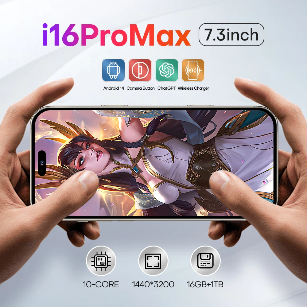 Slimoro Unlocked Large 1TB Cellphone i For Phone 15 14 I13 Pro Max 5G Smartphone Android i Phone X 16G Phone 16 Pro Max Original