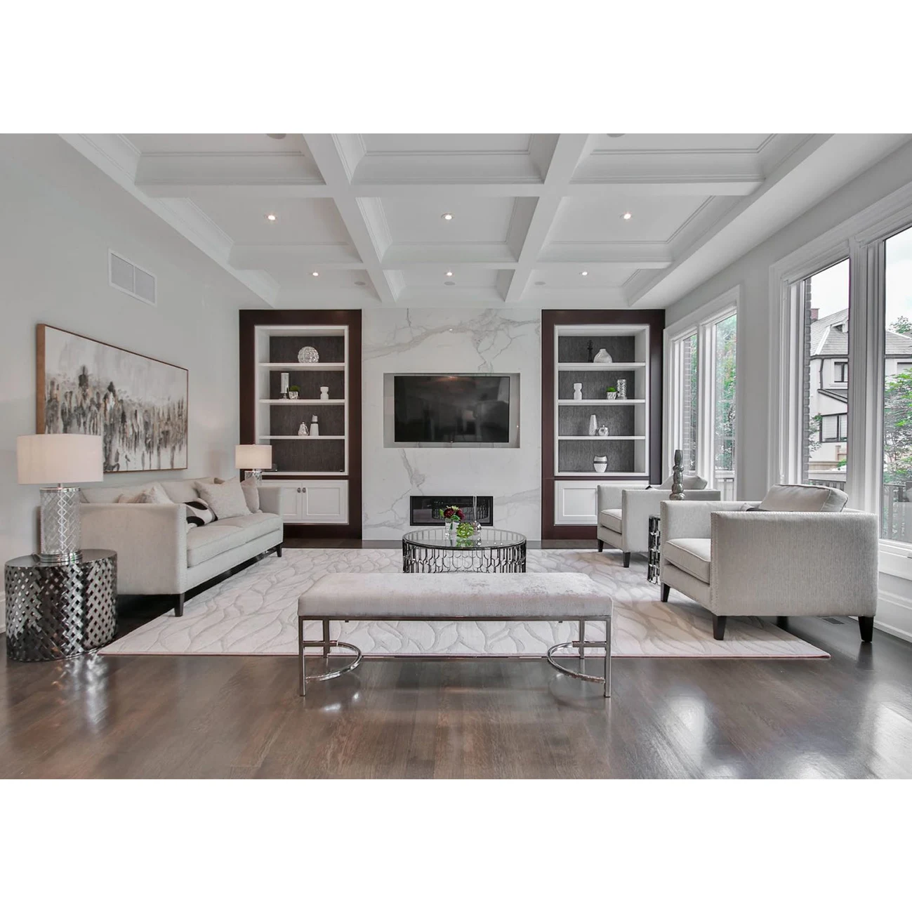 Modern Luxury Hotel office apartment villa interior design Living Room Furniture sets couch sofa table chair cabinets set Custom