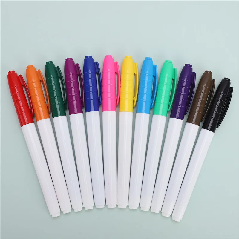 Multi-Color Fine Point Dry Erase Marker with Assorted Refill Ink Fiber-Bullet Tip for Whiteboard Use