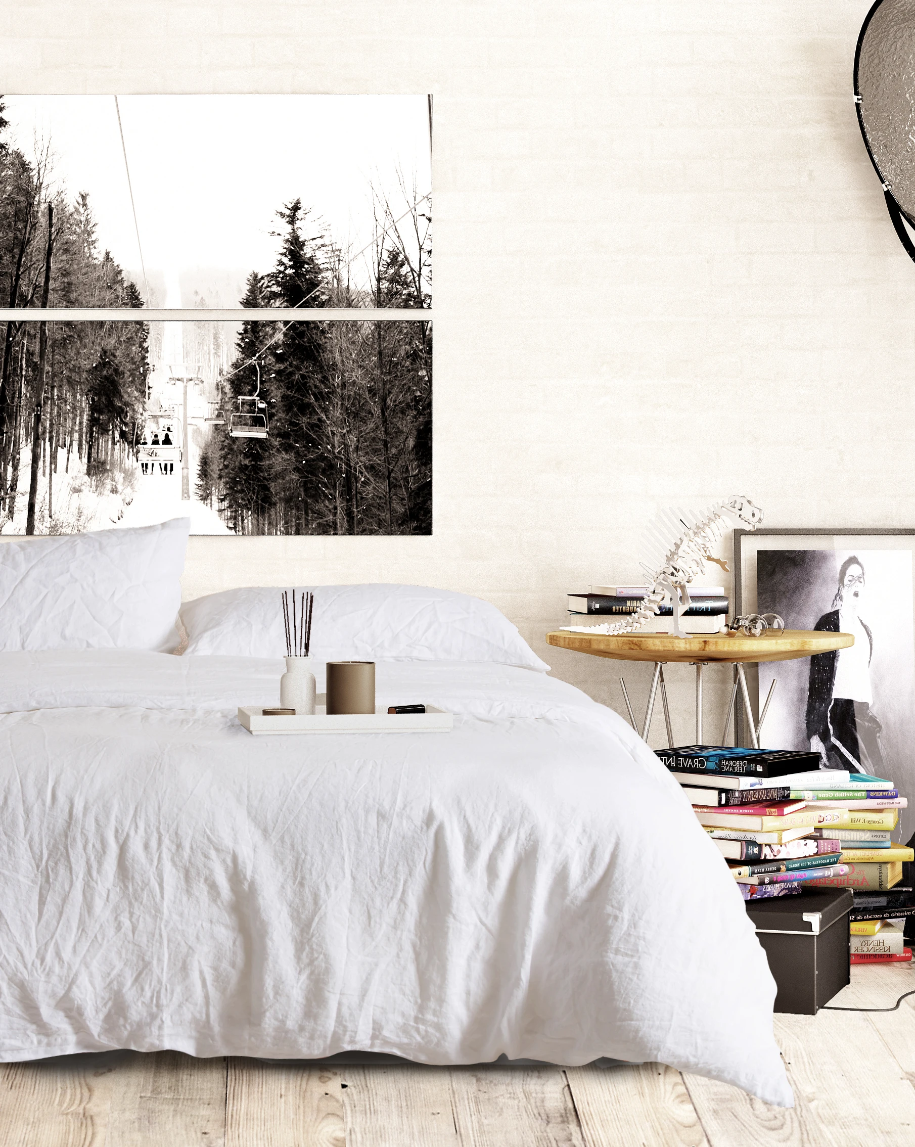 European linen natural 100% french flax linen bedding set pure linen comforter set bed fitted flat sheet set wholesale