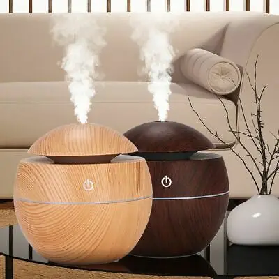 Classic 130ml Portable Essential oil Diffuser  mist Room Usb  Cute wood grain office home car Mini Humidifier