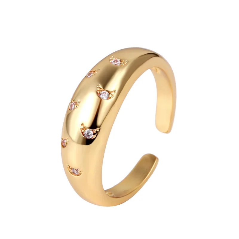 Fashion Jewelry  Couple Rings Jewelry For Women  Open Adjustable Small Star Zircon Rings For Women