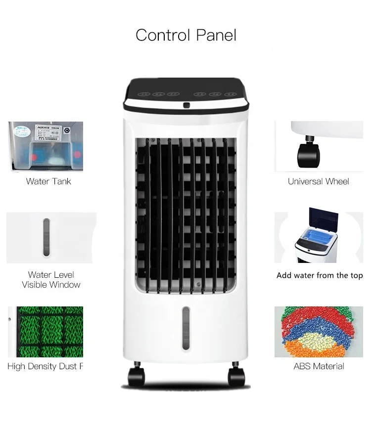 Low Price Little Portable Compact Indoor Desert Manual 4L Double Tank Cooling Pad Evaporative Air Cooler Fan with CE CB GS