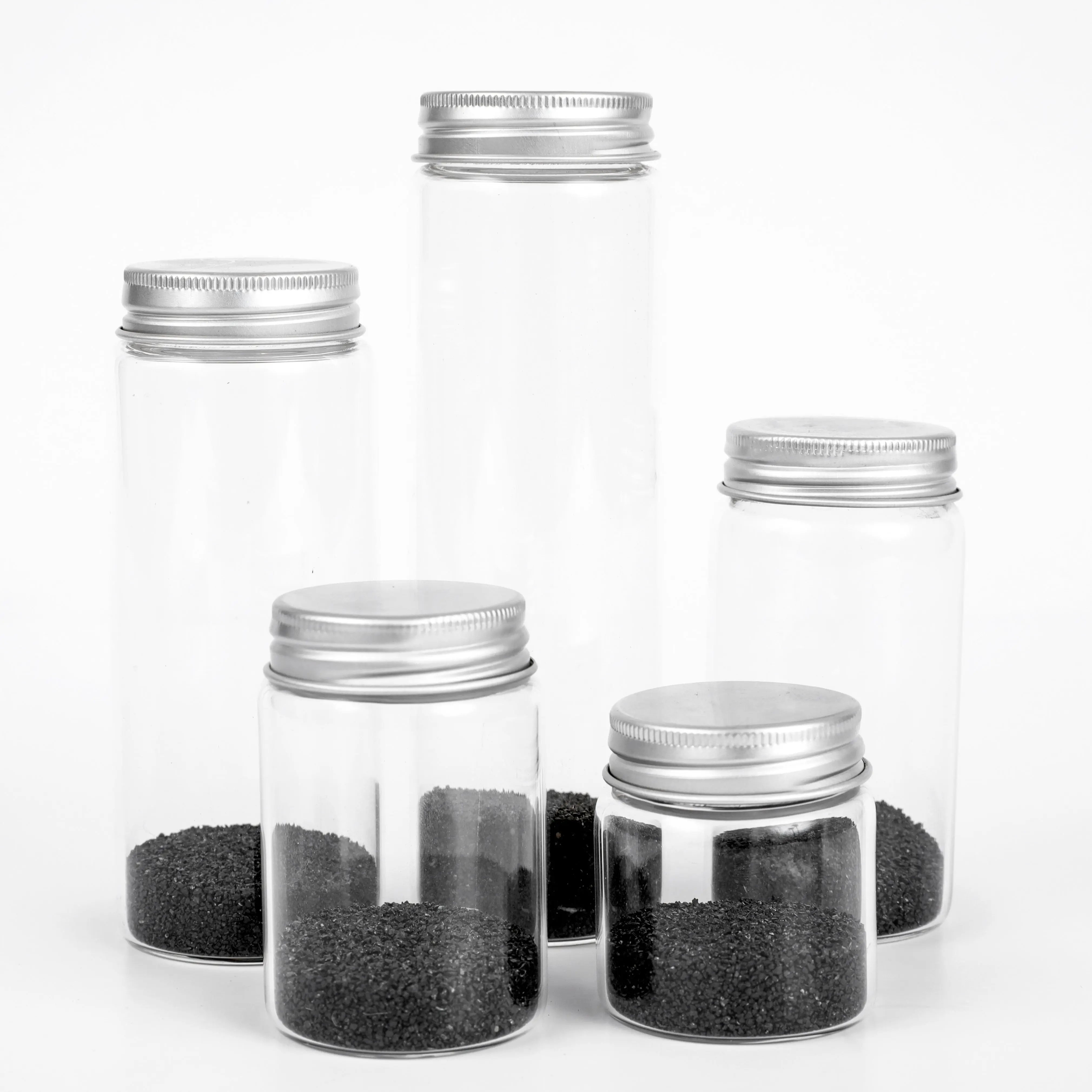 Wholesale Mini High Borosilicate Glass Tube Vial Clear Drifting Bottle Flat Bottom Glass Test Tube Bottle With Aluminum Cap